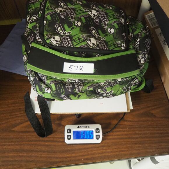 No Fear Green & Black Backpack School Sports Bag Over Shoulder Bag Laptop Zip - Picture 15 of 15